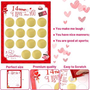 Tarjeta Rasca y Gana Personalizada para el Día de San Valentín, Tarjeta de Juego Rasca y Gana para Aniversario, para Fiestas, Actividad de Lotería Dulce - Product Image 3