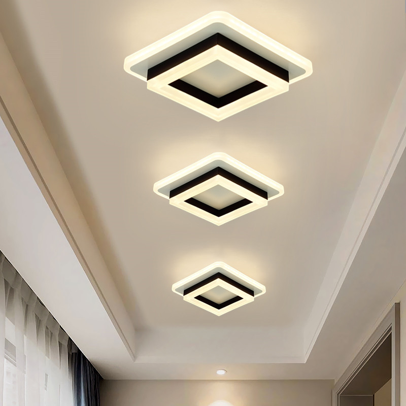 2025 Modern Nordic Light Fixtures Pop Square Acrylic Lamp Ceiling Home Decoration Hallway Corridor Led Ceiling Light · image 1