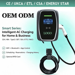 Cargador de Vehículos Eléctricos de Pared para Uso Doméstico, ZSWINNER ST-E317 7kW 32A SAE J1772 para Reequipamiento/Actualización, Estación de Carga AC Negra - Product Image 1