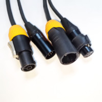 H07RN-F 1.5mm2 Powercon True1 DMX 5 broches câble combiné Combi Combo câble hybride rallonge pour têtes mobiles lumières de scène
