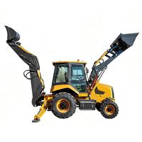 Traktor Pertanian 4WD Ramah Lingkungan dengan Loader Depan dan Backhoe, Mesin Yuchai, Gearbox Efisiensi Tinggi, Dijual