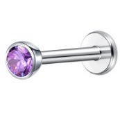 Diamant violet couleur acier (motif de dents torsadées)