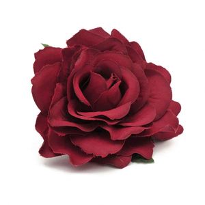Têtes de fleurs artificielles en velours rouge faites à la main pour mariage, fête des mères, baby shower, décoration de gâteaux - Product Image 1