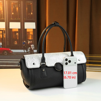 Nouveau sac à main de luxe léger en cuir de serpent coloré, sac Boston à bandoulière