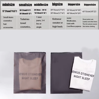 Sacs en plastique refermables PE noir mat avec fermeture éclair pour l'emballage de sous-vêtements, sacs à fermeture éclair PE pour l'emballage de vêtements et de chaussettes