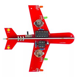 OKYN-G5259 Electronic DIY Soldering Kit for Small <b>Airplane</b> Model with Flashing LED Circuit Educational STEM Project - Product Image 4