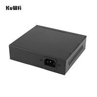 Commutateur Offre Spéciale KuWFi POE Commutateur d'injecteur RJ45 avec commutateur IP intelligent Wifi 48V 100Mbps avec fonction VLAN 4 ports Utilisation industrielle