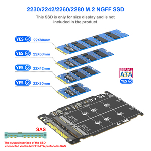 Adattatore HLT 2-in-1 da M.2 NVME/NGFF SSD a U.2 SFF-8639 con custodia in alluminio per server, NAS e desktop da 2,5 pollici - Product Image 4