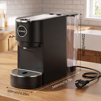 Machine à café à capsules 20 bars avec expresso et lungo réglables, réservoir amovible de 1,2 L pour hôtel et bureau