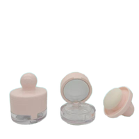 Boîte à poudre mate en PP, miroir intégré, emballage recyclable, pour poudre libre, crème visage, parfum, fard à joues, rouge à lèvres, outils de maquillage