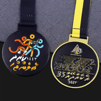 Médailles personnalisées en or pour les finisseurs de marathon 5K/10K, course à pied/natation/football/triathlon/cyclisme, fabricant de médailles métalliques pour récompenses de courses