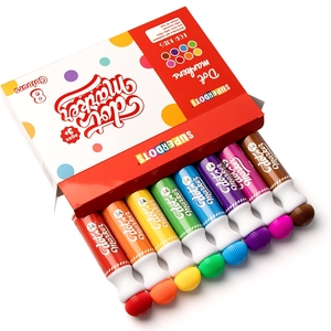 Paquete de 8 marcadores de puntos de tinta lavables Bingo Dauber, <span class=keywords><strong>2</strong></span> OZ, 60ml, Impresión de logotipo personalizado, rotulador de grafiti, juguetes de pintura para niños - Product Image 2