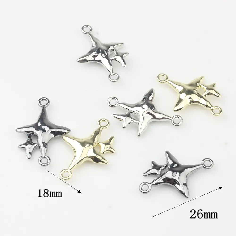 Mode Zink Legering Ster Hanger Charmes Connector Voor Diy Handgemaakte Ketting Oorbellen Armband Sieraden Accessoires