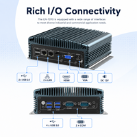 Computadora Robusta sin Ventilador, Doble LAN, COM, USB, HD, VGA, Almacenamiento Opcional para Equipos de Fábrica, OEM, ODM, PC Industrial Personalizado sin Ventilador