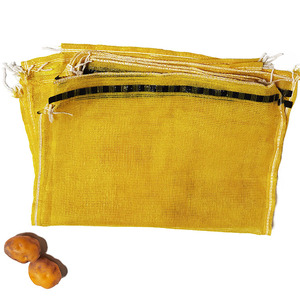 Sac en filet pour légumes en PP Leno, sacs en filet monofilament PP, sac en filet Raschel avec cordon de serrage - Product Image 3