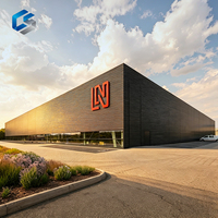 Nave Industrial Moderna con Estructura de Acero, Vigas de Acero en Forma de H Prefabricadas y Galvanizadas para Almacenamiento Industrial, Garaje o Cobertizo