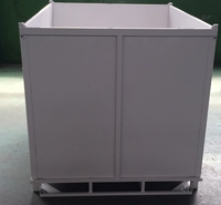Caisse de stockage en acier pliable et verrouillable, caisses métalliques pliables, grande boîte de palettes en fer pour l'industrie des matières premières chimiques