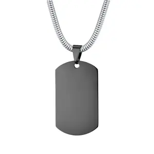 low price factory manufacture custom stainless steel black ID names dog tags for pets jewelry