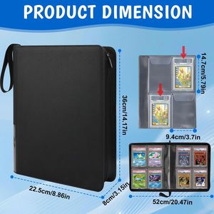 Portefeuille de collection de cartes TCG en cuir PU imperméable avec logo personnalisé, fermeture éclair, 4 pochettes, pour cartes <span class=keywords><strong>Pokémon</strong></span> - Product Image 2