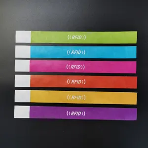 Waterdicht Tyvek Rfid Papier Polsband 1K Nfc Armband Voor Evenementen Speeltuin