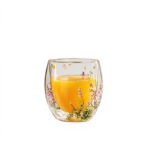 Tasse en verre borosilicate double paroi de 100 ml, faite à la main, sans plomb, isolée, pour café, thé, latte, expresso, réutilisable, en gros - Product Image 2