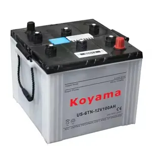 Koyama Original Dry-Charged Car Battery US-6TN 12V100Ah Auto Starting For Car/Truck/Tanks Branded Long-lasting OEM/ODM