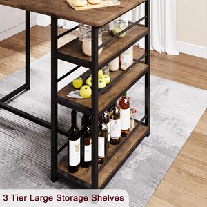 <span class=keywords><strong>Set</strong></span> Tavolo da Pranzo in Legno Salvaspazio con Ripiani Portaoggetti, Ideale per Piccoli Spazi o Appartamenti, Vendita all'Ingrosso - Product Image 2