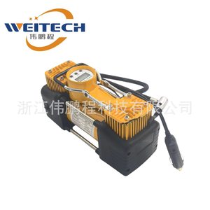 Weitech Dual Cylinder Air Compressor 12V DC Portable Tire Inflator With LCD Display For <b>Car</b> MPV - Product Image 4
