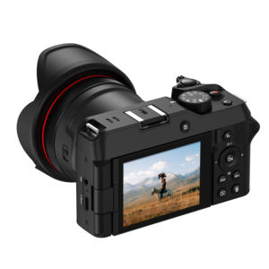 กล้องดิจิตอล DSLR 4K หน้าจอพลิกได้ เซ็นเซอร์ CMOS กล้องวิดีโอและเซลฟี่ - Product Image 1