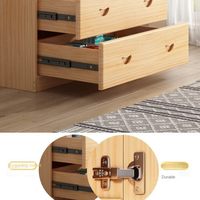 Armoire en bois pour enfants, pliable, en bois massif, petite à grande, pour la maison, la chambre à coucher, entièrement en bois massif, moderne et minimaliste