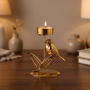 Gold Metal Bird <b>Tea</b> Light Candle Holder Decorative Lantern <b>Stand</b> for Home Wedding Christmas Decor - Product Image 4