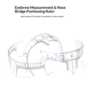 <span class=keywords><strong>Règle</strong></span> de maquillage permanent standard pour sourcils, gabarit de positionnement pour la symétrie du pont nasal, haute rigidité, pliable uniformément - Product Image 1