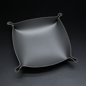 En stock, <span class=keywords><strong>plateau</strong></span> de rangement carré pliable à double face en similicuir, petit format, pour la décoration de la maison - Product Image 4