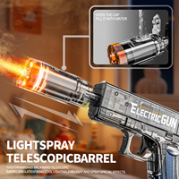 Pistolet à eau électrique Beilisi 2025, style tendance, longue portée, automatique, en plastique noir/rouge, pour jeux d'été en plein air et à la plage
