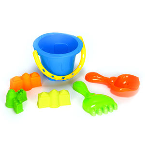 Grosir mainan pasir pantai plastik ember perjalanan kotak pasir mainan alat sekop dan cetakan pasir Set bermain untuk anak-anak - Product Image 3