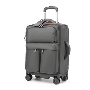 Ensemble de bagages souples unisexes de haute qualité, valises en nylon imperméables 20, 24, 28 pouces, 3 pièces, roulettes pivotantes simples et élégantes pour le voyage - Product Image 2