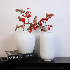 Nuovo Prodotto: <span class=keywords><strong>Vaso</strong></span> in Ceramica Bianca Lucida <span class=keywords><strong>per</strong></span> Fiori Secchi o in Acqua, Decorazione <span class=keywords><strong>per</strong></span> Soggiorno e Ingresso - Product Image 3