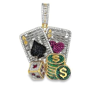Nuevo collar con colgante para hombre chapado en oro de 14 quilates Micro Pave CZ Hip Hop joyería para aniversario budismo símbolo religioso - Product Image 1