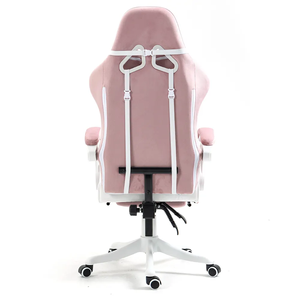 <span class=keywords><strong>Silla</strong></span> elevadora de tela de terciopelo <span class=keywords><strong>rosa</strong></span> de lujo con espuma viscoelástica, diseño minimalista, reposapiés de altura ajustable, para juegos de <span class=keywords><strong>ordenador</strong></span>, venta al por mayor - Product Image 5