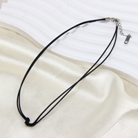 Collier tendance géométrique en corde pour enfants, bijoux fantaisie, personnalisable, hypoallergénique, résistant à l'eau, vente en gros