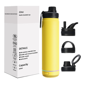 <span class=keywords><strong>Thermos</strong></span> intelligent de 22 oz avec haut-parleur <span class=keywords><strong>sans</strong></span> <span class=keywords><strong>fil</strong></span>, bouteille d'eau isotherme en acier inoxydable 304 personnalisable - Product Image 4