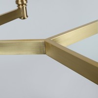 Lustre LED en cuivre minimaliste personnalisé, finition laiton antique doré, pour salle à manger, suspension LED pour cuisine, plafonnier pour hauts plafonds