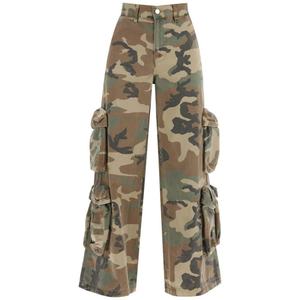 Pantalones de Camuflaje para Mujer, Corte Holgado, con Bolsillos Cargo, de Sarga, Alta Calidad, OEM, Venta al Por Mayor Directo de Fábrica - Product Image 4