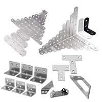 Support d'angle standard en acier inoxydable brossé en forme de L pour armoire, structure triangulaire, vente en gros