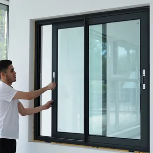 노스 테크 슬라이딩 창 NFRC 맞춤형 공간 절약형 녹색 알루미늄 슬라이딩 창 홈