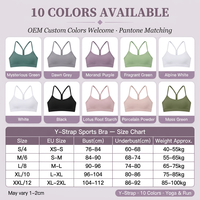 Soutien-gorge de sport à bretelles réglables, soutien dorsal, bretelles croisées, pour yoga et pilates, soutien moyen, grande taille, bretelles en Y pour femme
