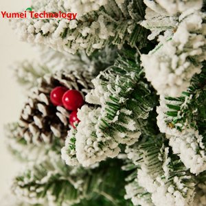 <b>Christmas</b> flower head, <b>Christmas</b> wreath, flocked <b>Christmas</b> decorations, hot-selling <b>Christmas</b> red berries, pine cones, rattan - Product Image 3
