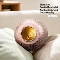 Nouvelle Tasse Fulu Gourd en Acier Inoxydable Martelé Effet Cristal, Isotherme, Portable, pour Hommes et Femmes, Format de Poche, Cadeau d'Affaires