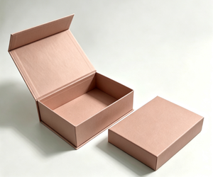 Pink Rectangle Rigid <b>Box</b> Paperboard Gift Packaging With Lid Open <b>Display</b> - Product Image 1
