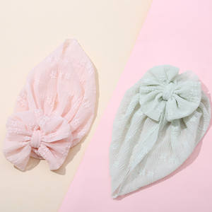 Nouveau-nés été mignon papillon arc bandeau torsion chapeau <span class=keywords><strong>maille</strong></span> chapeaux doux extensible Bonnet <span class=keywords><strong>Turban</strong></span> noeud arc dentelle <span class=keywords><strong>Turban</strong></span> chapeau pour bébés - Product Image 6